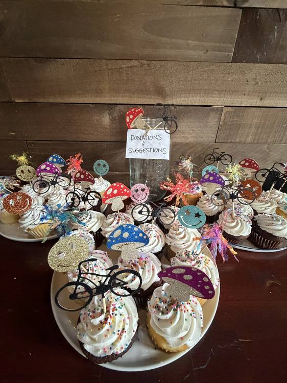 Bicycle Day cupcakes